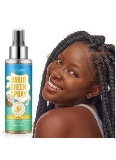Luxfume 120ml Braid Sheen Spray Extra Shine & Long-Lasting Sheen Braid Conditioner Moisturizer helps Soothe Dryness for Long Braid Holds Anti- Itching Smoothing Braid Dreadlocks Hair Spray  - Image 3