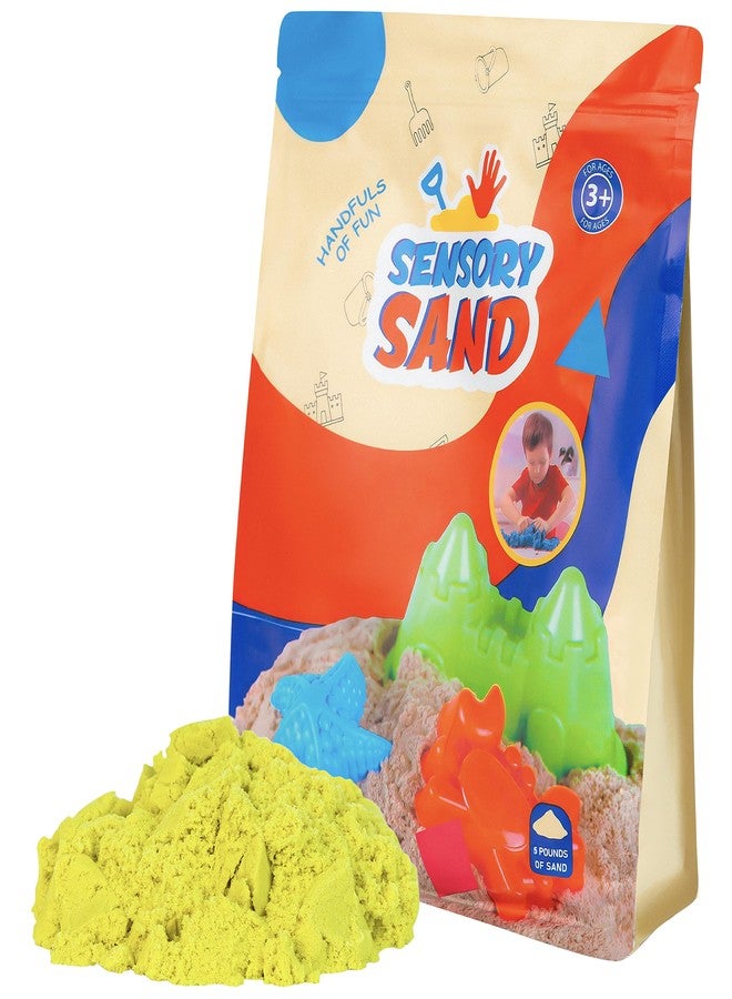 Sensory Sand Yellow Sand 5 Pounds Bulk Yellow Color Sand for Kids - Image 1