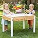 Woodtoe Sand and Water Table for Toddlers Wooden Sensory Play Activity Table with Dinosaur Puzzle 2 Collapsible Bins Acrylic Board Water Track Toys Montessori Kids Tables Learning Toy for Age 3 - Image 2
