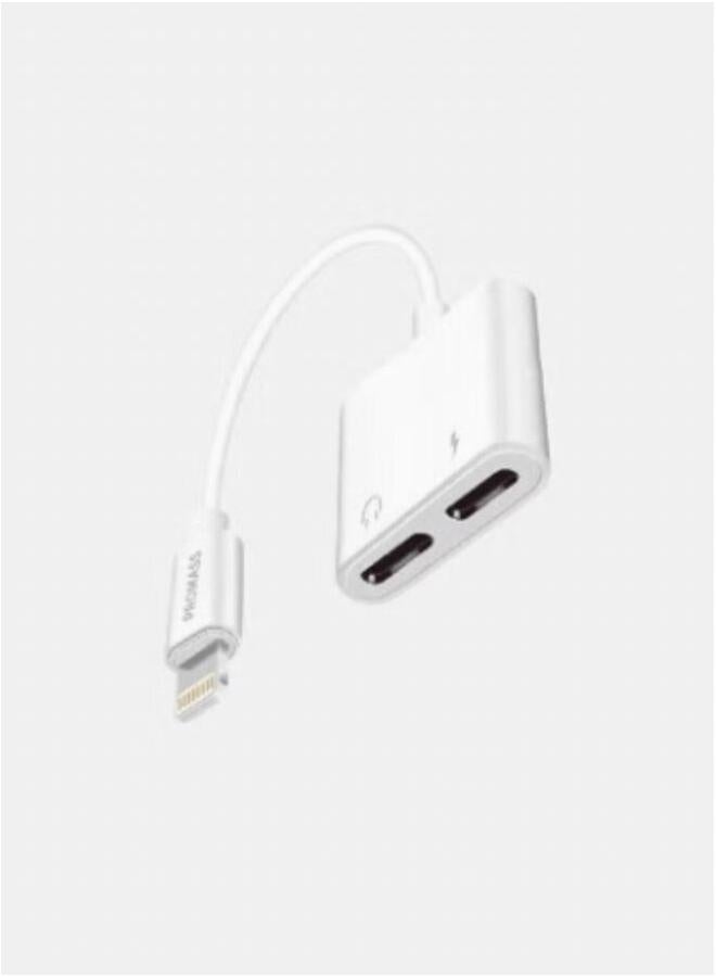 بروماس كابل شحن وسماعة رأس متعدد الوظائف 4 في 1 للآيفون، لون أبيض - Image 2