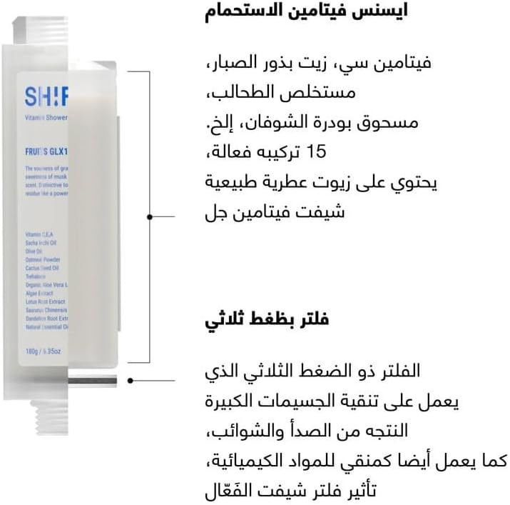 SH!FT Shower Filter with Picnic Scent for Cleaner Water and Softer Skin Removes Chlorine Rust and Dust Easy to Install Compatible with Most Showers 1st Edition - Image 5