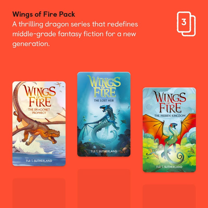 YOTO Wings of Fire by Tui T. Sutherland â€“ 3 Kids Audio Cards for Use with Player & Mini All-in-1 Audio Player, Educational Screen-Free Listening with Fun Playtime, Bedtime & Travel Stories, Ages 8+ - Image 2