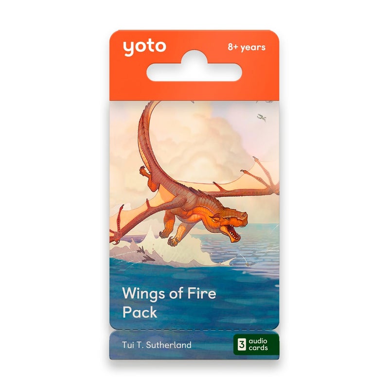 YOTO Wings of Fire by Tui T. Sutherland â€“ 3 Kids Audio Cards for Use with Player & Mini All-in-1 Audio Player, Educational Screen-Free Listening with Fun Playtime, Bedtime & Travel Stories, Ages 8+ - Image 1