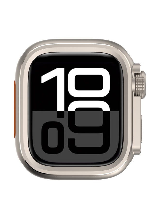 حافظة حماية لساعة Apple Watch مقاس 44/45/46/49 مم مصنوعة من سبيكة معدنية - اللون: Q3 ثوانٍ تتحول إلى غلاف من سبيكة معدنية - أسود (معلب) - الأبعاد: 46 مم - Image 2