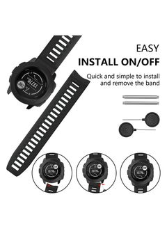 Y&D Watch Band Waterproof Wristband Strap for Garmin Instinct Soft Silicone Replacement 2 Solar Tactical with Adapter Tools  - Image 5