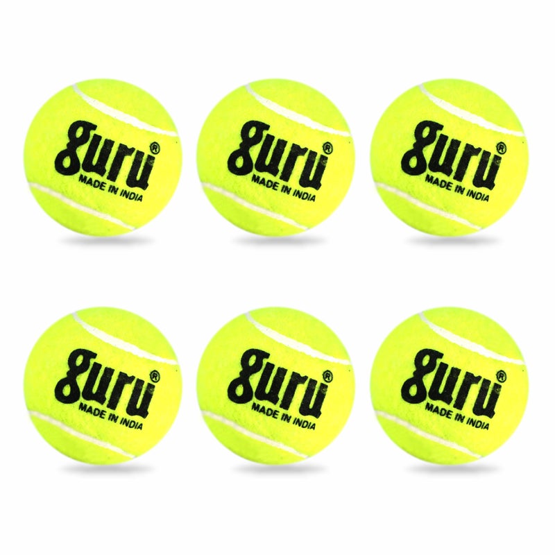 Guru Tennis Cricket Ball, Heavy Weight, (Yellow, Pack of 6) - Image 5
