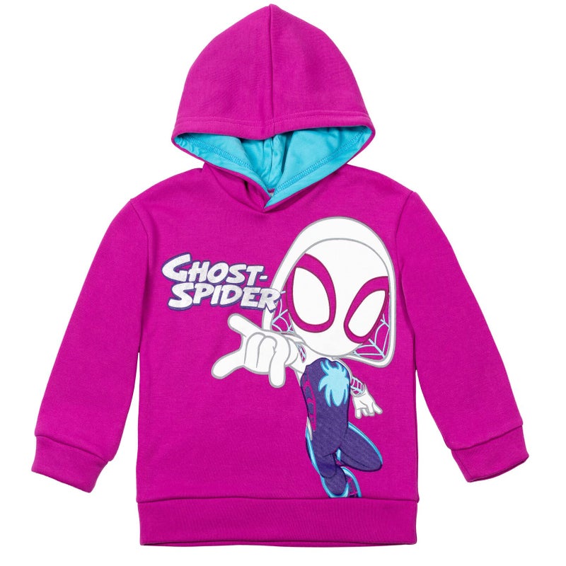 Marvel Spidey and His Amazing Friends Ghost-Spider Little Girls Pullover Hoodie 7-8 - Image 1