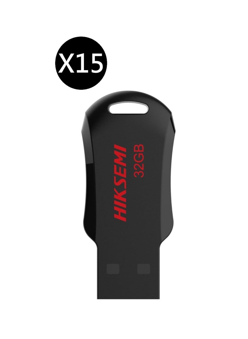 HIKSEMI Bundle Of 15 32GB USB 2.0 Flash Drive, Black | HS-USB-M200R 32G RNB