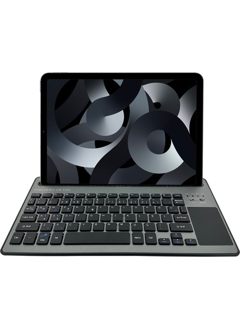 CoverZone - Bluetooth Keyboard Compatible with Galaxy Tab S6 Lite Turkish Q Keyboard with Touch Pad 291 x 154 X16 mm (Keyboard Only) - Image 1