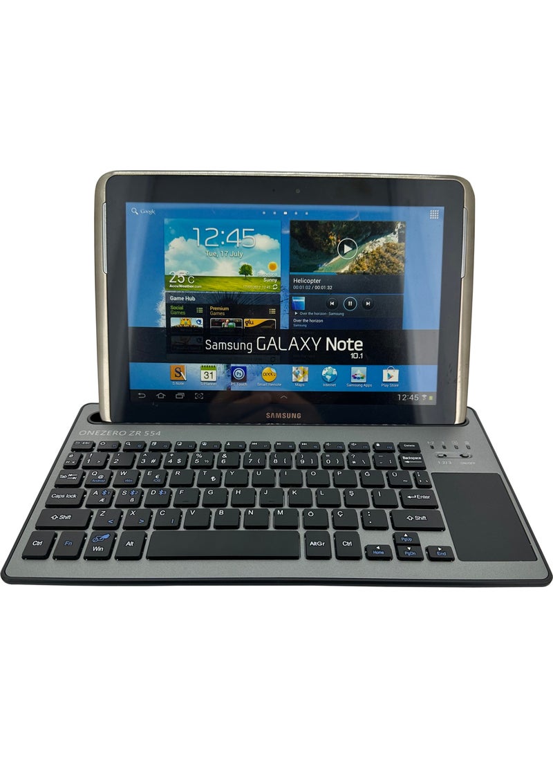 CoverZone - Bluetooth Keyboard Compatible with Galaxy Tab S6 Lite Turkish Q Keyboard with Touch Pad 291 x 154 X16 mm (Keyboard Only) - Image 1