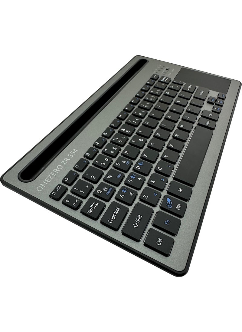 CoverZone - Bluetooth Keyboard Compatible with Galaxy Tab S6 Lite Turkish Q Keyboard with Touch Pad 291 x 154 X16 mm (Keyboard Only) - Image 1