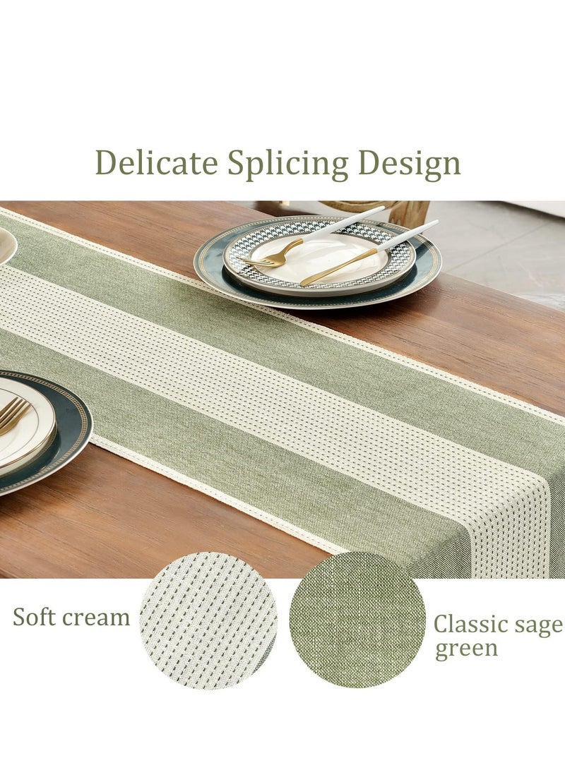 MIXDE Table Cloths Rectangle Table, Cotton Linen Table Cloth Waterproof Tablecloth Wrinkle Free Farmhouse Dining Table Cover, Soft Fabric Table Cloths with Tassels - Image 5