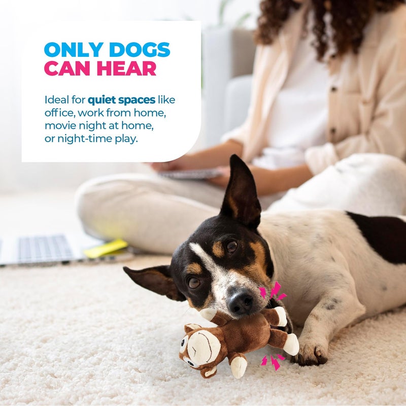 ALL FOR PAWS Ultrasonic Silent Squeaker Dog Toy, Quiet Puppy Toy Comfort Plush Toy Dog Cuddle Toys, Squeakerless Dog Toy with Cute Animal Designs, Ideal for Home and Office - Image 3