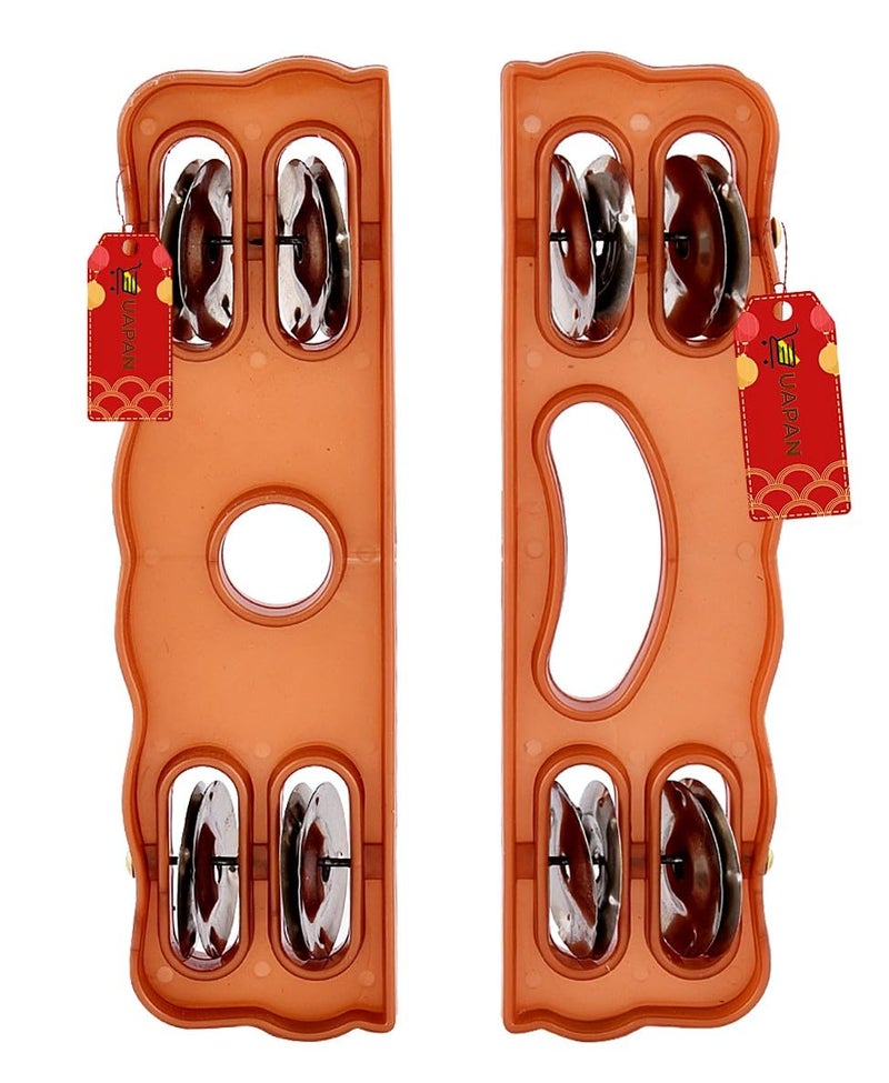 UAPAN Plastic Kartal Musical Instrument I Narad Muni Kartal for Kirtan I Bhajan Musical Instrument I Pair of 1 - Image 1