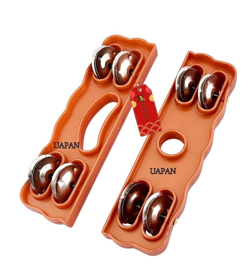 UAPAN Plastic Kartal Musical Instrument I Narad Muni Kartal for Kirtan I Bhajan Musical Instrument I Pair of 1 - Image 5