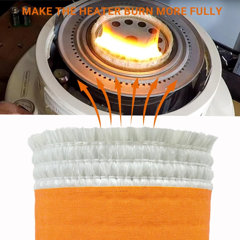 GnDaYoug 95x2.5Tx180mm Kerosene Heater Wick, Smokeless Fiberglass and Cotton Replacement Wick for Indoor Outdoor Use, Fits Most Kerosene Heaters and Oil Lamps (2-Pack) - Image 5