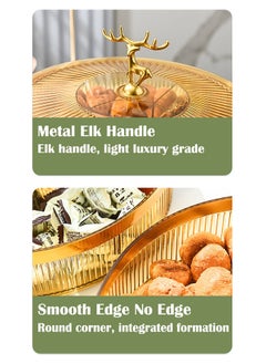 ZCM-HAPPY Three Layer Fruit Plate with Candy and Snack Storage Box Light Luxury Design for High-End Home Decor  - Image 3