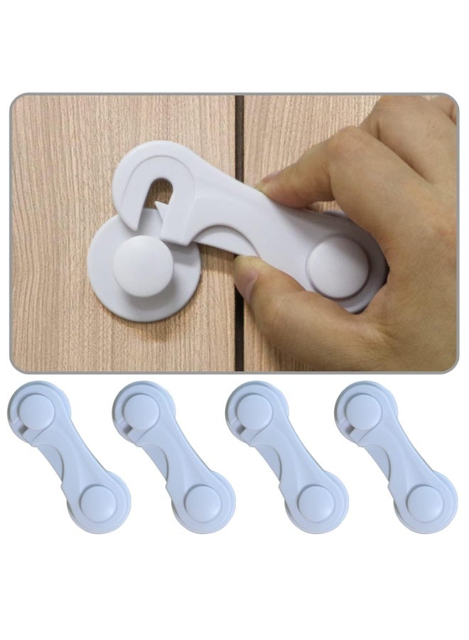 Adoric Life Cabinet Locks for Baby Proofing (4 Pack) – Child Safety Cabinet & Drawer Locks with Strong 3M Adhesive – Childproof Latches for Kitchen, Cupboard, Fridge, Closet & Pantry - Image 1