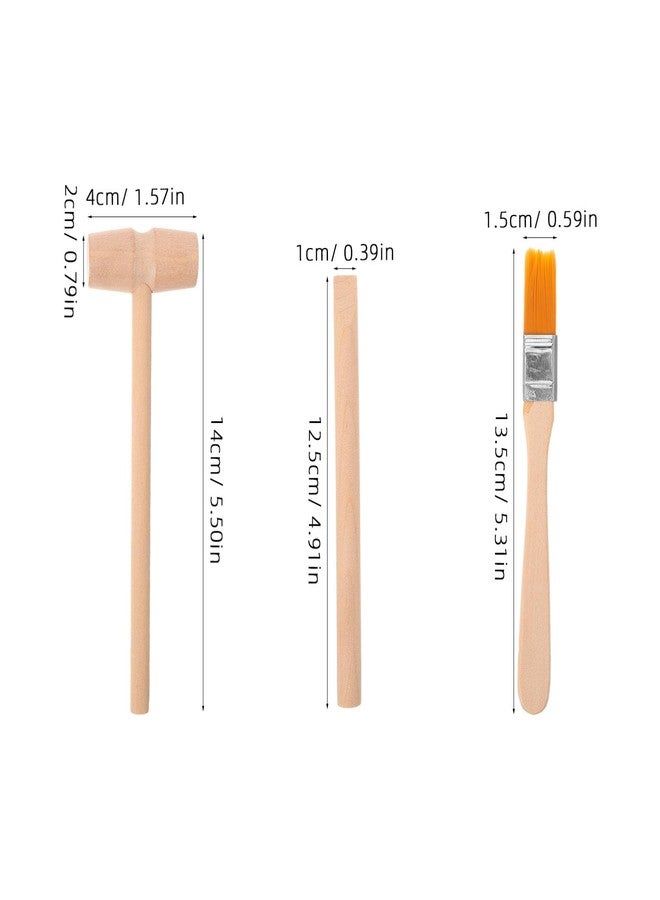VOSAREA 3 Sets of Dinosaur Digging Tools Kids Play Learning Tools Small Digging Brush Chisel Hammer Toy STEM Science Kits - Image 2