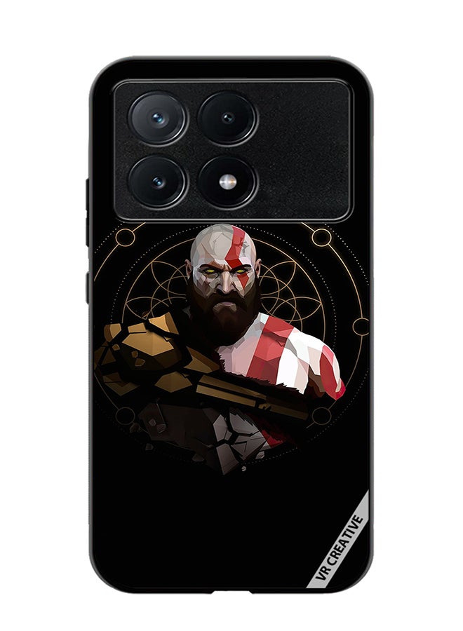 VR CREATIVE Protective Case Cover For Xiaomi Poco X6 Pro God Of War, Kratos Design Multicolour - Image 1