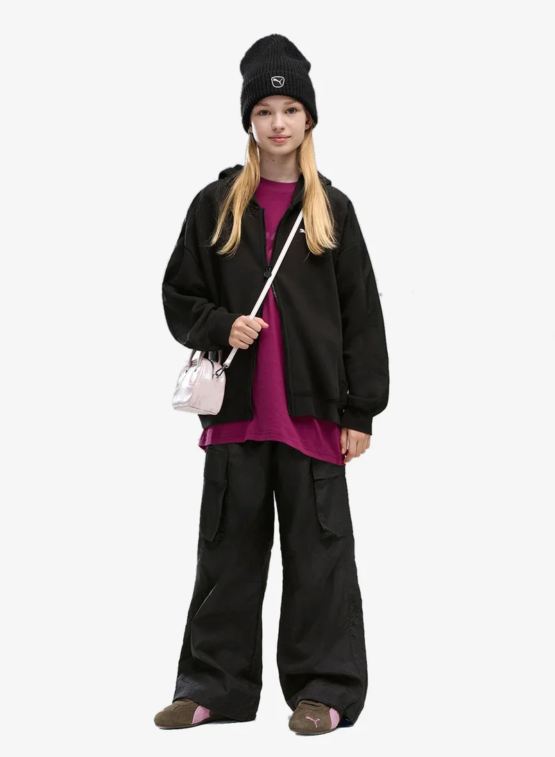Puma PUMA Black Youth T7 Midnight Shadow Oversized Hoodie for Women | Best Price UAE
