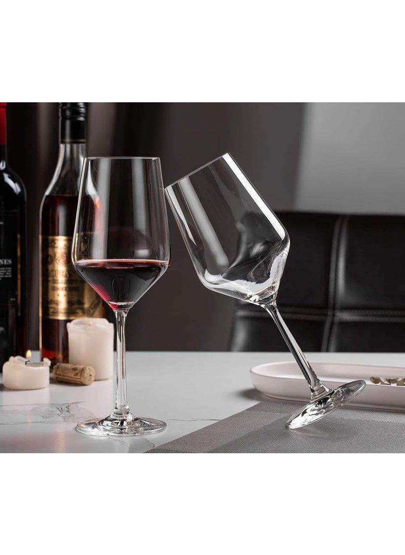 BLISS START BLISS START 450ml Italian Style Glasses Set of 4 Lead Free Shatter Resistant Thin Strong Glasses Elegant Glasses for Home Bar Office  - Image 1