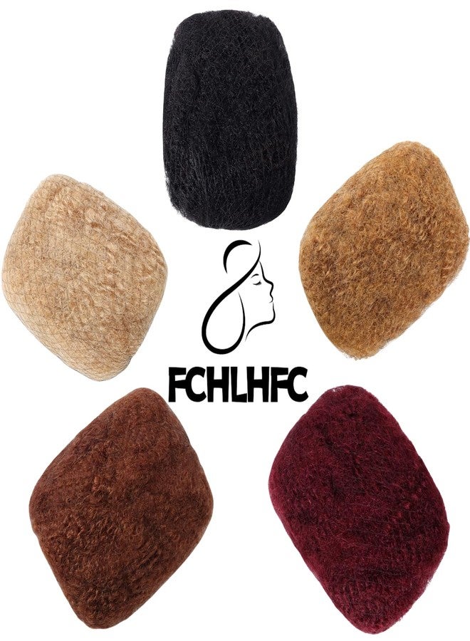 FCHLHFC Afro Kinky Bulk 100% Human Hair 8inch Afro Kinky Curly Bulk Bundles Hair for Making/Repair Locs, Dreadlocks Braiding Hair Extensions（4#,180g/Pack ） - Image 5