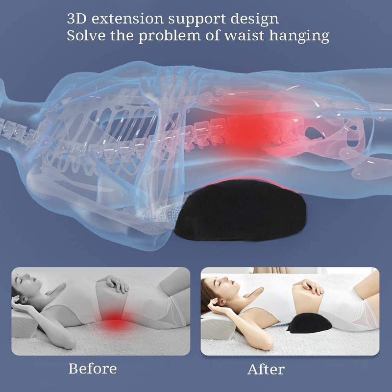 IDITRI EXPORT IDITRI EXPORT Memory Foam Lumbar Support for Sleeping Waist Cushion Lumbar Pillow for Lower Back Pain Relief, Ergonomic Back Support Pillow for Bed, (18.5x11.4x5.5 Inch)  - Image 4