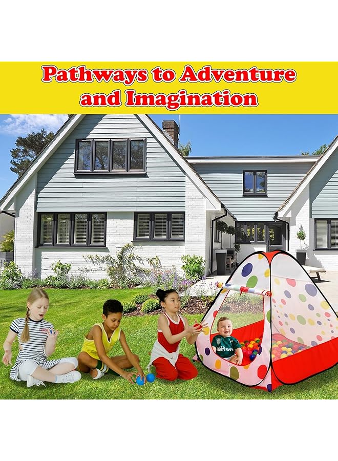 مومو بير خيمة لعب الأميرة المنبثقة مع حقيبة تخزين بسحاب، خيمة لعب للأطفال قابلة للطي في الهواء الطلق، حفرة كرات داخلية، خيمة شاطئ للأطفال، ألعاب للبنات الصغار، حفرة كرات للأطفال (50 كرة متضمنة) - Image 5