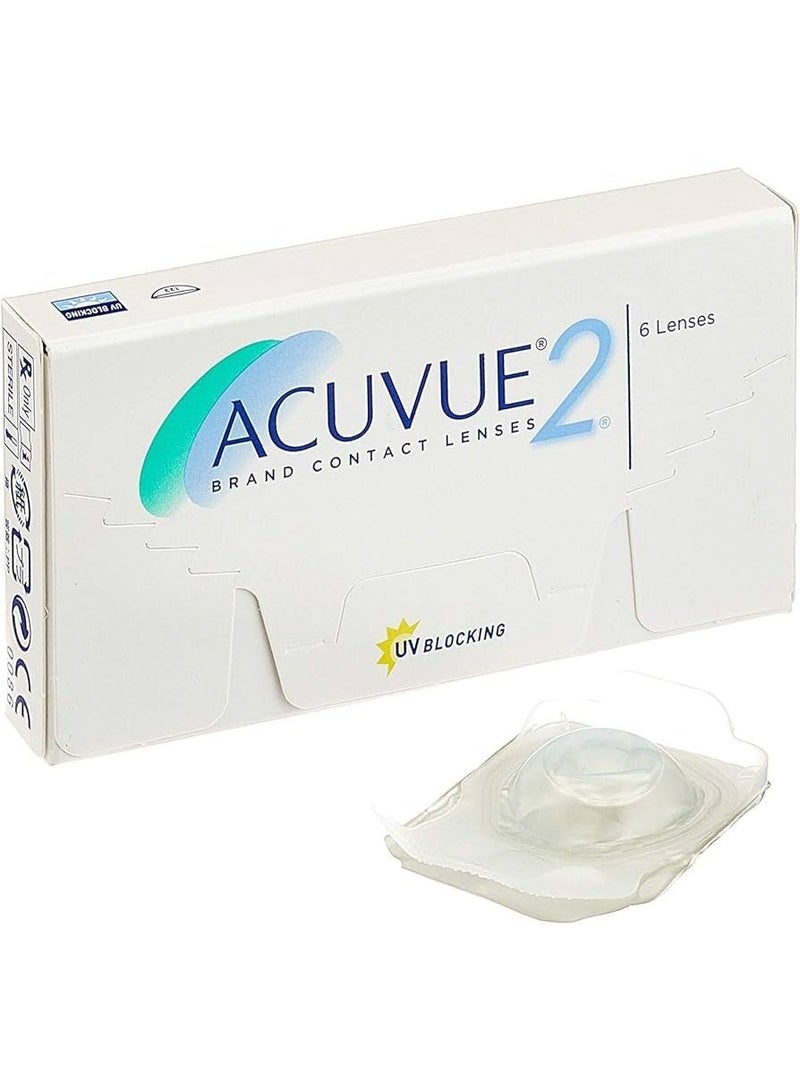 Acuvue 2 (0.75-) Pack of 6 Lenses, 2-Week Use Contact Lenses, Clear Contact Lenses - Image 2