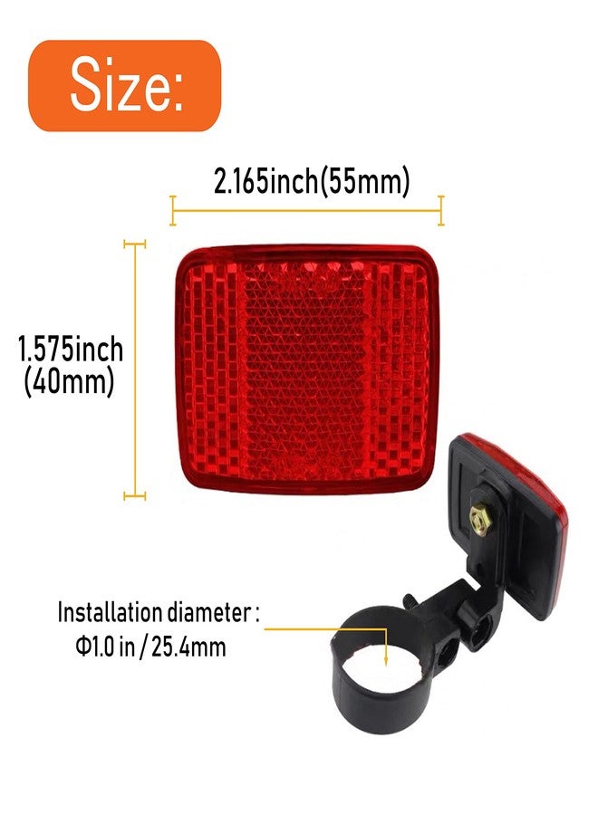 WELNENT Bicycle Reflector Kit JIS/BS/AS/CCC/GB/T/CPSC Rear Warning (Red, 桅25.4mm / 1.0in) - Image 2