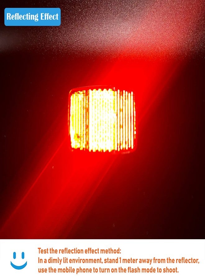 WELNENT Bicycle Reflector Kit JIS/BS/AS/CCC/GB/T/CPSC Rear Warning (Red, 桅25.4mm / 1.0in) - Image 3