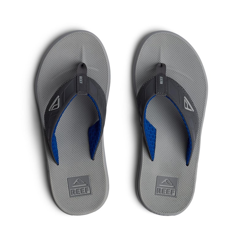 Reef Phantoms Mens Beach Flip Flop, Water Friendly, Soft and Supportive Molded Footbed, Grey/Light Grey/Blue, 11 - Image 4