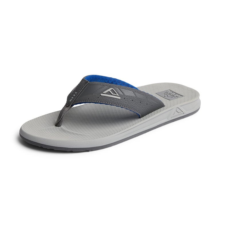 Reef Phantoms Mens Beach Flip Flop, Water Friendly, Soft and Supportive Molded Footbed, Grey/Light Grey/Blue, 11 - Image 1