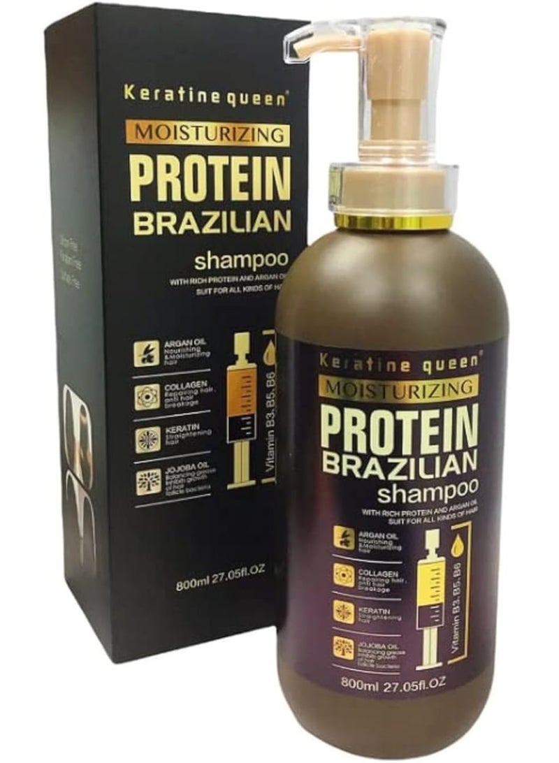 Keratine queen Moisturizing Protein Brazilian Shampoo 800ml - Image 2