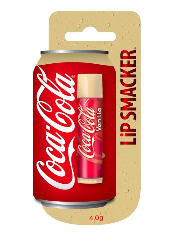 Lip Smacker Coca-Cola Vanilla Lip Balm – 4.0g, Smooth Vanilla Cola Flavor in Blister Pack