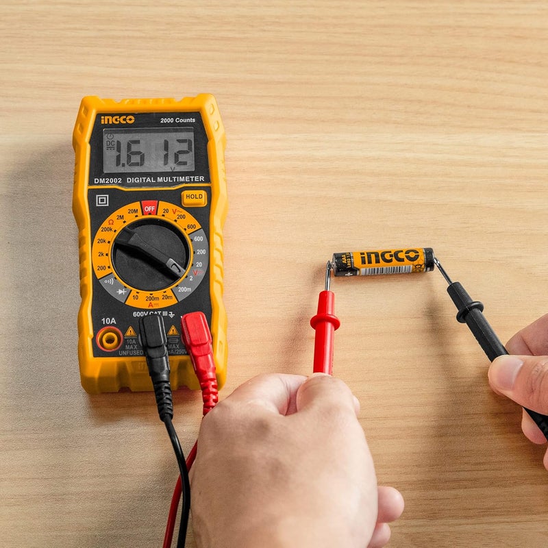 INGCO Digital multimeter 2000 Counts Multimeter Voltage Tester Autoranging LCD with Backlight ACDC Voltage DC Current Resistance Diodes - Image 5