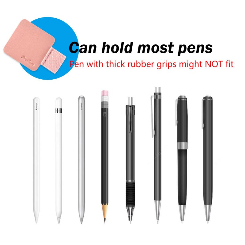 Procase (5 Pack) Pen Loop Holder For Notebooks Journals Planners Tablet Case  Self Adhesive Leather Pencil Holder With Elastic Loop For Pens  Apple Pencil  Stylus Pen -Pink/Purple/Mint - Image 4