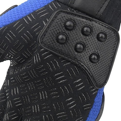 TINTON LIFE® Metal Protective Motorcycle Gloves Full Finger Gloves Summer Motorbike Gloves, Blue Medium - Image 5