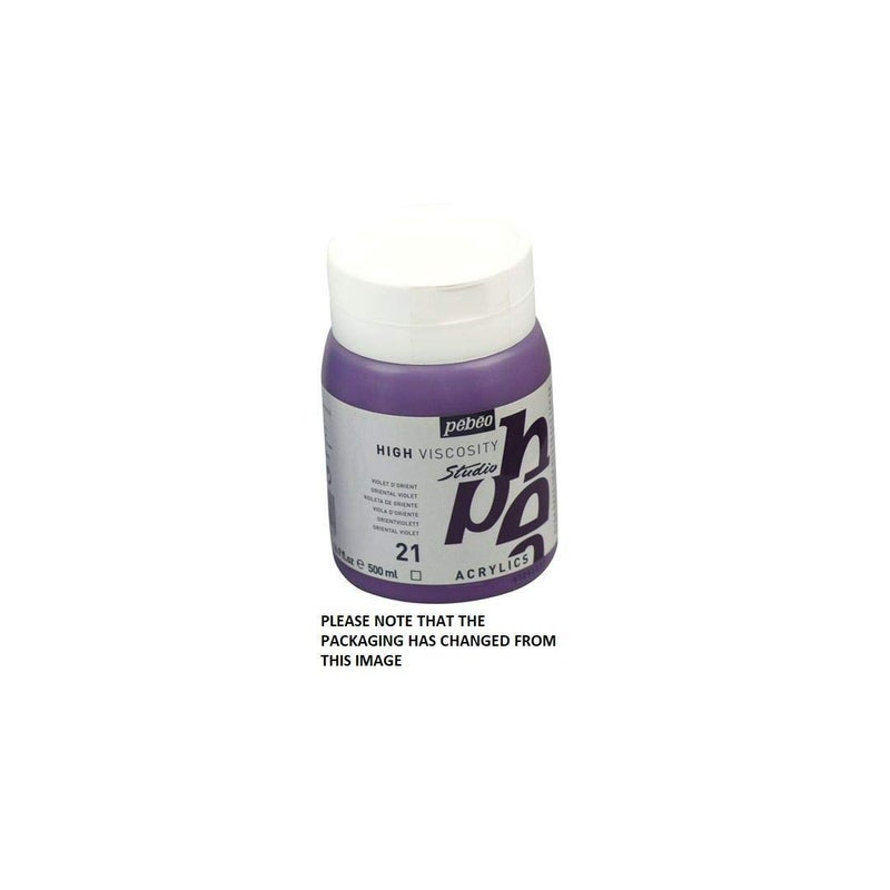 PEBEO High Viscosity Studio Acrylics - Oriental Violet (21) - Jar of 500 ML - Image 4