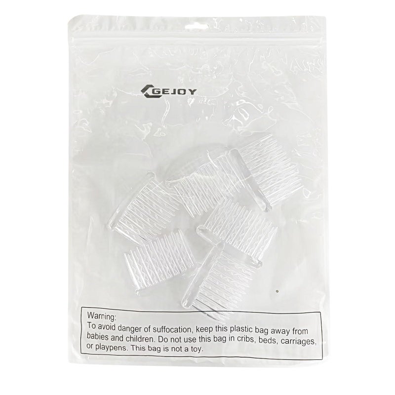 Gejoy 12 Pieces Plastic Teeth Hair Combs Tortoise Side Comb Hair Accessories(Transparent) - Image 3