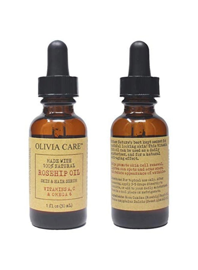 Olivia Care Rosehip Seed Oil Serum Natural Moisturizer for Face, Body & Skin with Vitamins E, C, A & Omega 6, Perfect for Treating Wrinkles, Acne Scars, Sun Spots, Dark Circles & Anti-Aging - 1 OZ - Image 3