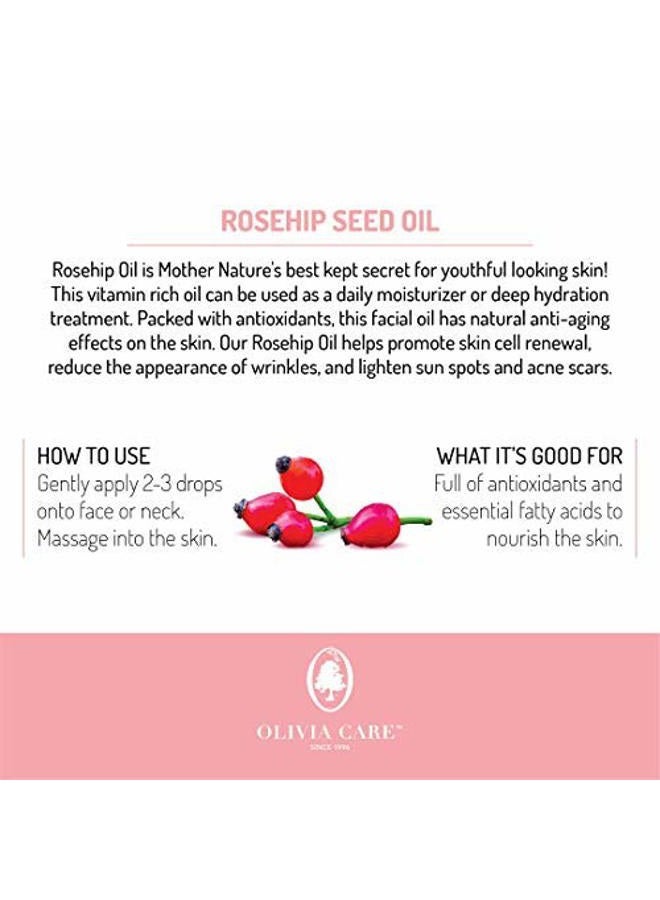 Olivia Care Rosehip Seed Oil Serum Natural Moisturizer for Face, Body & Skin with Vitamins E, C, A & Omega 6, Perfect for Treating Wrinkles, Acne Scars, Sun Spots, Dark Circles & Anti-Aging - 1 OZ - Image 5