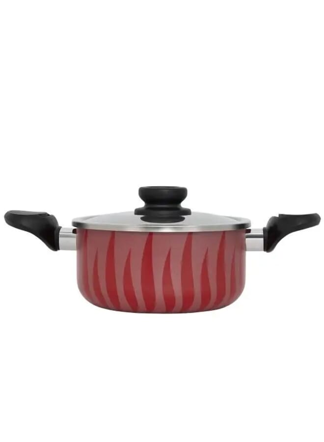 RED FLAME Tefal Red Flame Cooking Pot, 22 Cm - Red  - Image 2