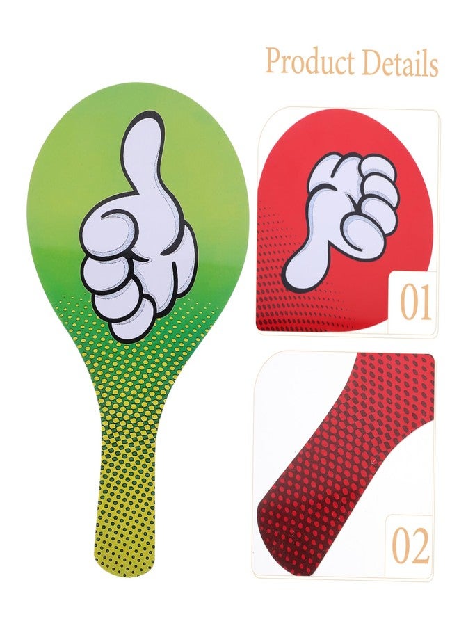 SHINEOFI Thumbs Up Thumbs Down Paddles Yes No Paddles Signs Green Red True False Paddles Answer Paddles for Classroom Voting Teacher Classroom Event Supplies - Image 4