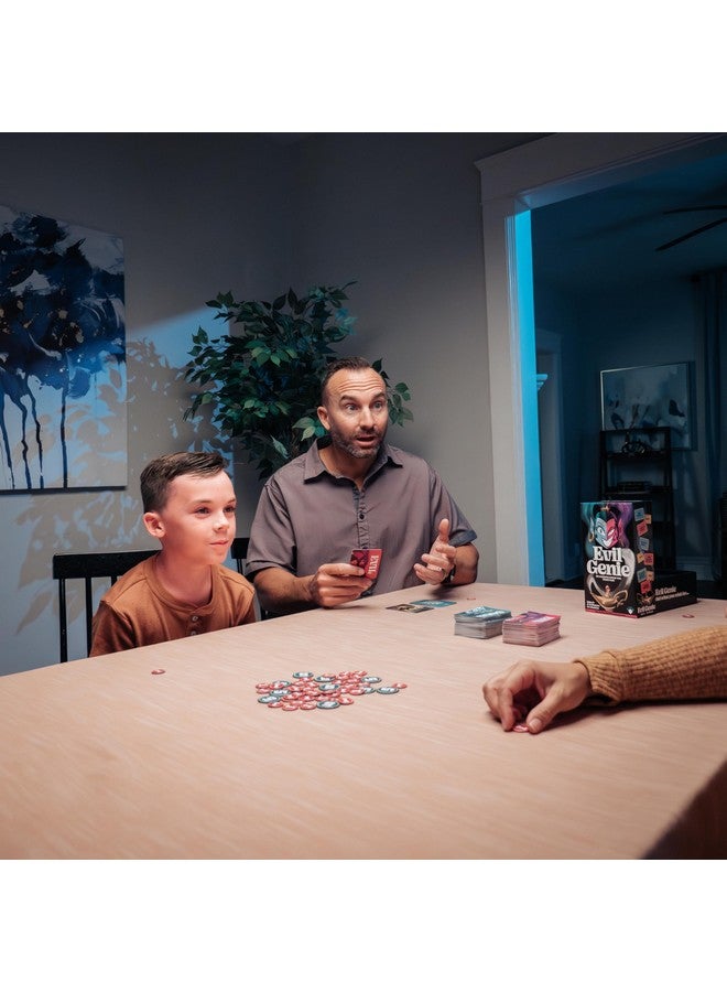 Evil Genie, Party Game Where Players Combine Good Cards with Evil Cards to Grant One Messed Up Wish, Then Guess If The Wish Will Be Taken to Score Points & Win The Game, for 2 - 8 Players, Ages 8+