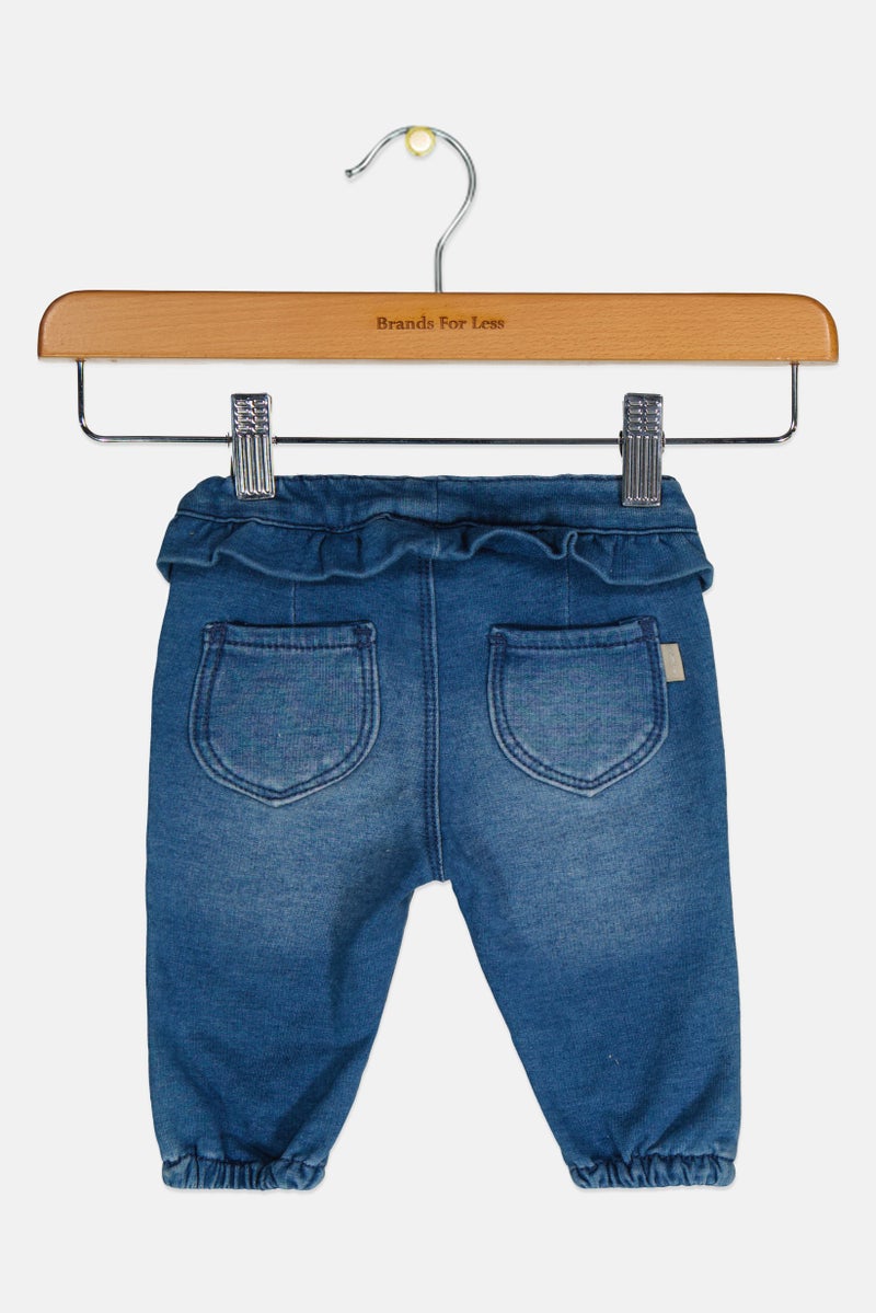 NAME IT Toddlers Girl Solid Jogger Pants, Blue - Image 2