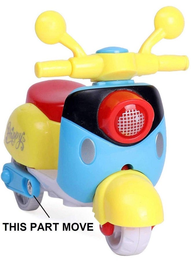 Kiti Kits - KITI KITS Toddlers Baby Boys Girls Model Toys Steering Wheel Car Toy, Mini Toy Pull Back (Random Color) (AUTO Rickshaw & Scooter) - Image 1