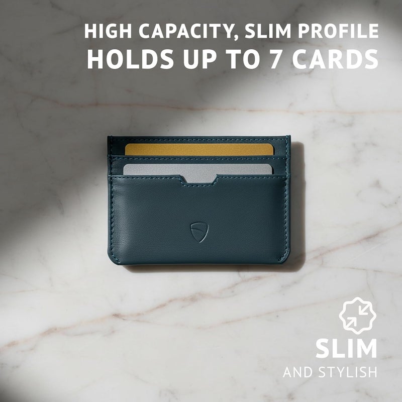 فاولتسكين حامل البطاقات النحيف MOORGATE - محفظة جلدية بسيطة، غلاف حجب RFID، يناسب الجيب الأمامي، للرجال والنساء - Image 4