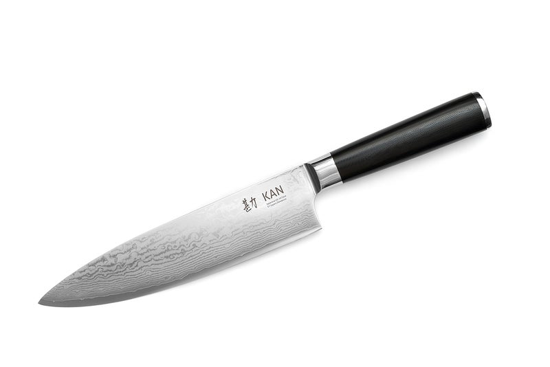 KAN Core Professional Chef Knife 8-inch VG-10 67 layers Damascus Ambidextrous (Non-hammered Japanese VG-10 blade, G10 handle) - Image 1